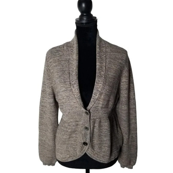 Croft & Borrow Womens Heather Brown Button Front Round Hem Cardigan Size‎ XL - Picture 1 of 12